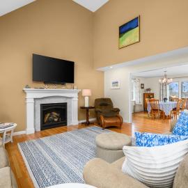 Dog-Friendly Cape Home with Propane Fire Tabletop