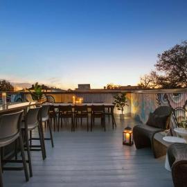Contemporary Home Hot Tub and Rooftop Deck