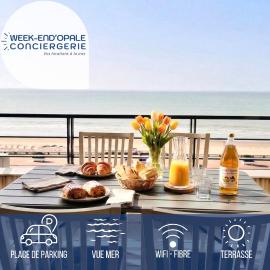 Le grand large - Terrasse face mer à Stella-Plage