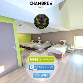 Chambres Etage1 au Gîte Domaine du Luth - Parking gratuit - Cuisine Commune - 20 min Aquascope et Futuroscope, hotel din Quincay