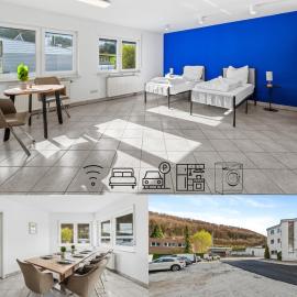 XXL Apartment - 8 Einzelbetten - Porsche Weissach - Kostenlos Parken