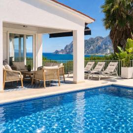 Villa lujo vistas mar - piscina privada - playa a pie, hotel u gradu 'Ifach'