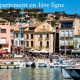 Appartement Cassis 50 m2, en 1ère ligne sur le port, Vue mer, WiFi, Climatisé, Parking