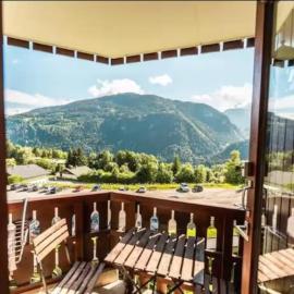 Cozy studio with balcony and Mont Blanc view