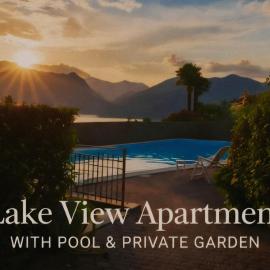 Modern Apartment with Pool & Lake View Luino, hotell i Luino
