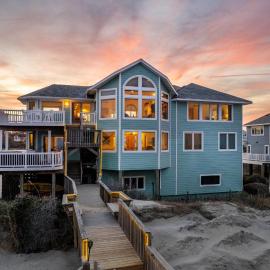 Oceanfront Gem w Pool and Spas GameRm Dune Walkover