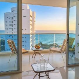 Apartamento con vista directa al mar en Reserva del Mar - Balcón, playa privada y piscinas tipo resort