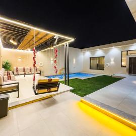 Pool Chalet W Green Garden & BBQ Relax باشن 3 غرفة سينما & PS5