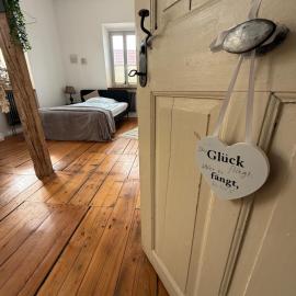 Große Ferienwohnung in tierfreundlicher Hofreite mit Poolnutzung, Hotel in Stadecken-Elsheim