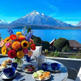 Lake Thun Alps Scenic Views and Concierge by SwissHut, hotel in Sigriswil