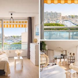 Carnon plage Magnifique studio cabine ensoleillée ,vue sur le port – hotel w mieście Carnon-Plage