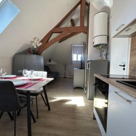 Logement climatisé avec cuisine équipée, hotel Amboise-ban