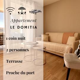 130 - Le Domitia, 2 pers, terrasse, vue sur port