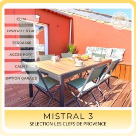 Mistral 3 Élégant duplex 2 chambres avec terrasse et climatisation, à proximité immédiate du port