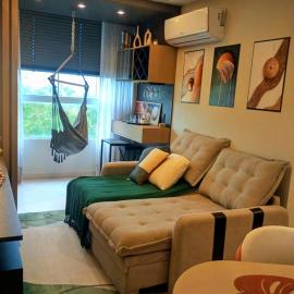 Apartamento 2quartos para 6 pessoas , Piscina, Ar condicionado, WIFI, Garagem dentro condomínio Grátis, 5 min da Praia, Lava e Seca