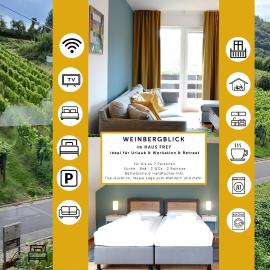 WEINBERGBLICK im Haus FREY - 3 Schlafzimmer ,Küche, 2 Bäder, 2 Balkone, Parkplatz direkt vor der Tür