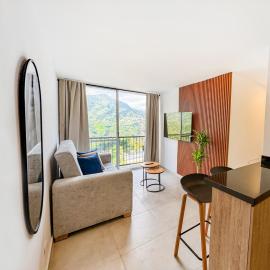 Apartamento en Armenia con vista a la montaña, hasta 6 personas