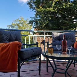 "Ab zum Strand" Ferienwohnung mit Balkon