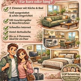 Schöner wohlfühlen in Augsburg 2 zimmer apartment zentral bis zu 4 personen