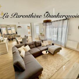 La Parenthèse Dunkerquoise - Appt luxe, balnéo, jardin et garages avec chargeur vh électrique, hôtel à Dunkerque