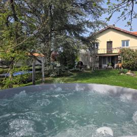 Le nid des volcans, jardin, brasero & bain nordique