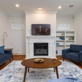 Fireplace - Workspace - Sleeps 8 - Downtown Dallas