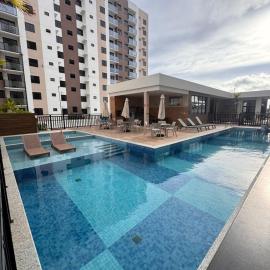 Lindo apto no Cond Lunar Nova Aruana - Vista para o mar, piscina, parquinho e academia
