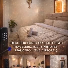 Airport Apartment 5 minutes walk, perfect for Early & Late Flights