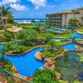 Waipouli G203 Beachfront Resort Pool Slides & AC