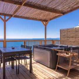 Bungalow avec terrasse vue mer, hotel sa Saint-Raphaël