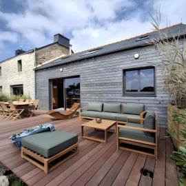 Chalet avec bain nordique-terrasse