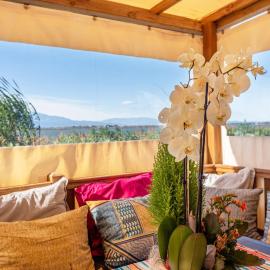 Camping siblu vue sur Canigou