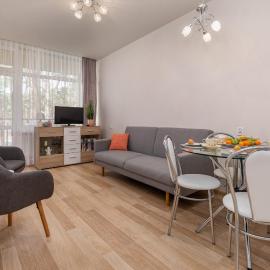Seaside Apartment in the Woods with Balcony & 1 Bedroom by Noclegi Renters