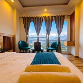 Rock Pine View Cottage & Cafe, Mussoorie - blissful view from rooms