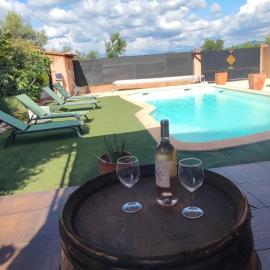 Maison climatisée avec piscine privee