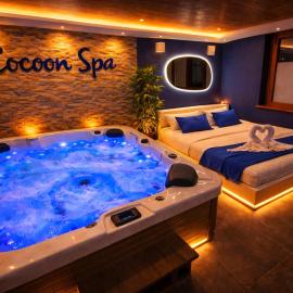 COCOON SPA-4 Pers-Jacuzzi-Parking-Jardin-Clim-Colmar