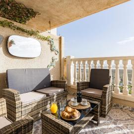 Casa Luna - Terraza con vistas , piscina y parking en Bolnuevo