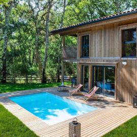 Villa 4 suites parentales-Piscine chauffée-climatisation-Moliets