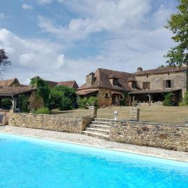 Maison typique Dordogne avec piscine & vue