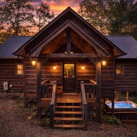 3 Suite Peaceful Blue Ridge Cabin, Hotel in Mineral Bluff