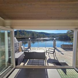 Hamsun Panorama med sauna, отель в городе Åmli