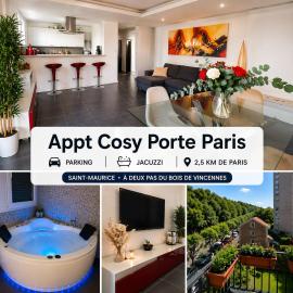 Appt Cosy Porte Paris parc Fleural et Parking, hotel in Saint-Maurice