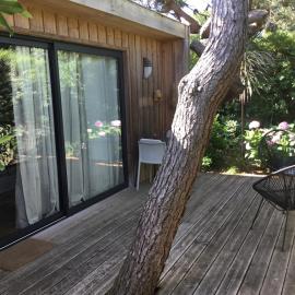 Cabane dans la verdure