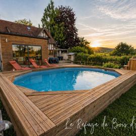 Le Refuge du Bois d'Amour avec Piscine et Jacuzzi