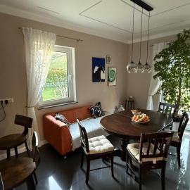 Modern Eco-friendly house with terrace, garden and carport
