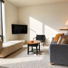 East Side Luxury 1BR Apt - Near Brady St with Balcony and Lounge - Sleeps 4, hotel in Milwaukee