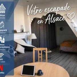 Maison insolite alsacienne - proche de Colmar et Europapark- parking gratuit - 6 personnes, hotel i Horbourg