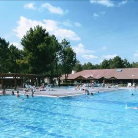 chalet with swimming pool in leisure park