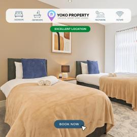 Charming House - Sleeps up to 7 - Free Parking, Fast Wifi and Smart TV by Yoko Property
