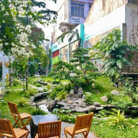 Phòng cho thuê cao cấp trong biệt thự có sân vườn, bếp